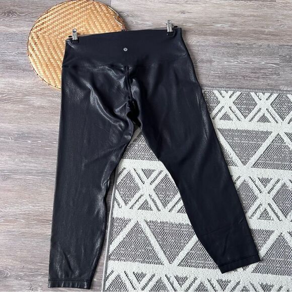 Lululemon Align High-Rise Pant 25" *Shine black womens size 16 - Picture 5 of 7